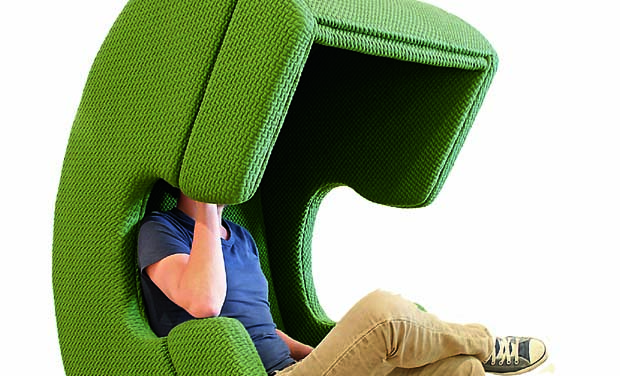 Ruud van de Wier with his popular design, the First Call chair Ruud van de Wier with his popular design, the First Call chair